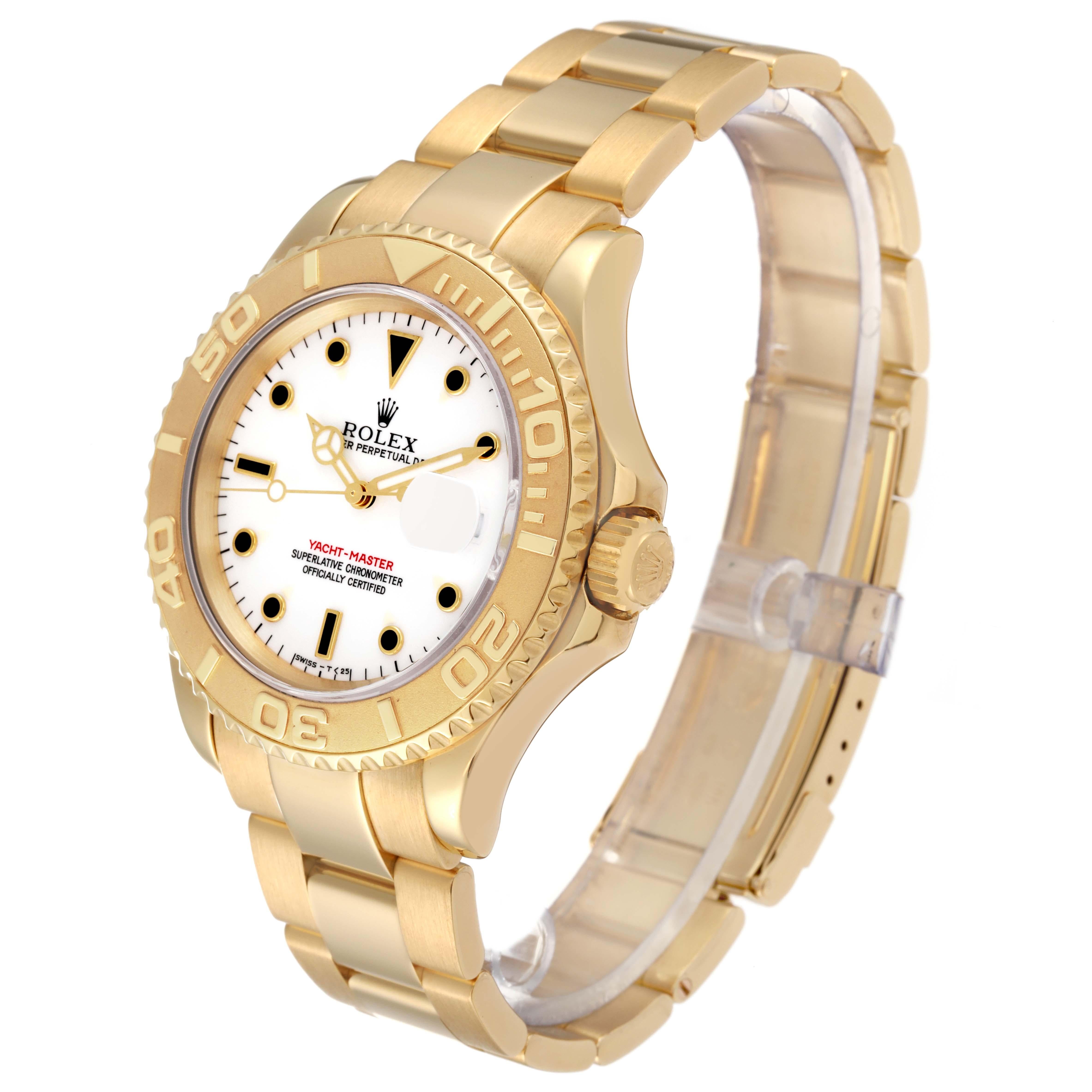 Rolex Yachtmaster 40mm Yellow Gold White Dial Mens Watch 16628 3