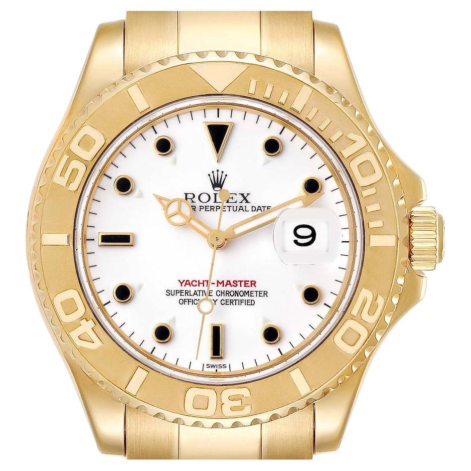 Rolex Yachtmaster White Dial Steel Yellow Gold Men's Watch 16623 Box ...