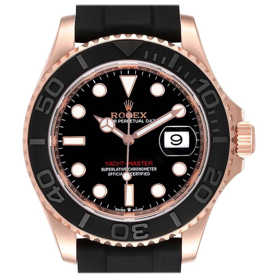 Rolex Yachtmaster Everose Gold Rubber Strap Watch 126655 Unworn For Sale