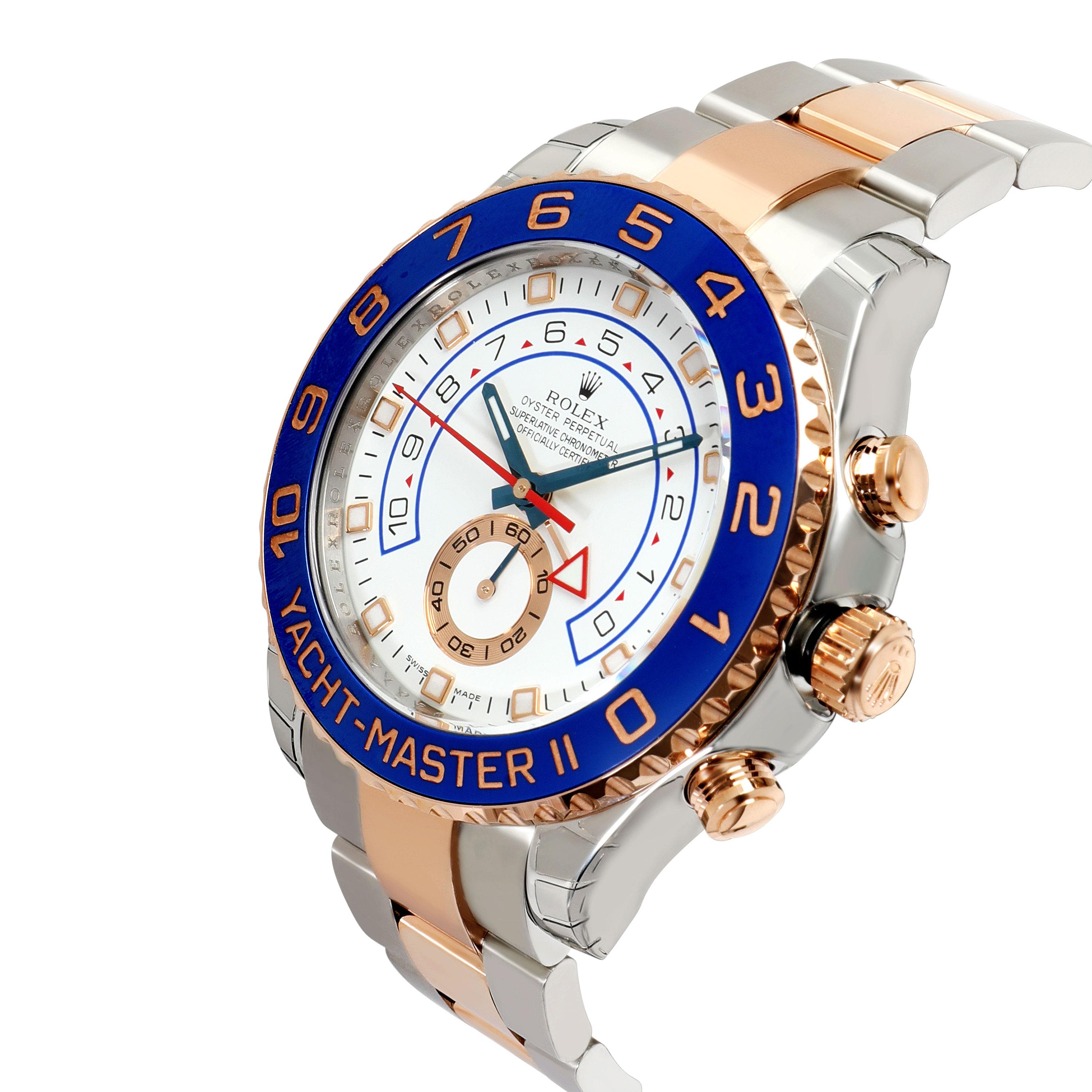 Rolex Yachtmaster II 116681 Herrenuhr aus 18kt Edelstahl / Roségold im Zustand „Hervorragend“ in New York, NY