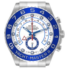 Rolex Yachtmaster II 44 Blue Cerachrom Bezel Steel Mens Watch 116680 Box Card