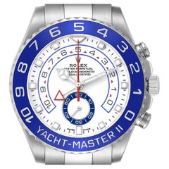 Used Rolex Yachtmaster II 44 Blue Cerachrom Bezel Steel Mens Watch 116680