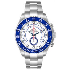 Rolex Yachtmaster II 44 Steel Blue Cerachrom Bezel Mens Watch 116680