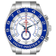 Rolex Yachtmaster II 44 Steel Blue Cerachrom Bezel Mens Watch 116680