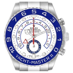 Rolex Yachtmaster II 44 Steel Blue Cerachrom Bezel Mens Watch 116680 Unworn
