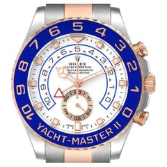 Rolex Yachtmaster II Steel Rose Gold Mens Watch 116681 Box Card