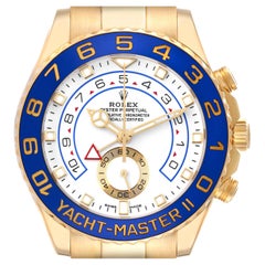 Used Rolex Yachtmaster II Regatta Chronograph Yellow Gold Men's Watch 116688 Box Card
