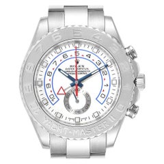Rolex Yachtmaster II Regatta White Gold Platinum Watch 116689 Box Card