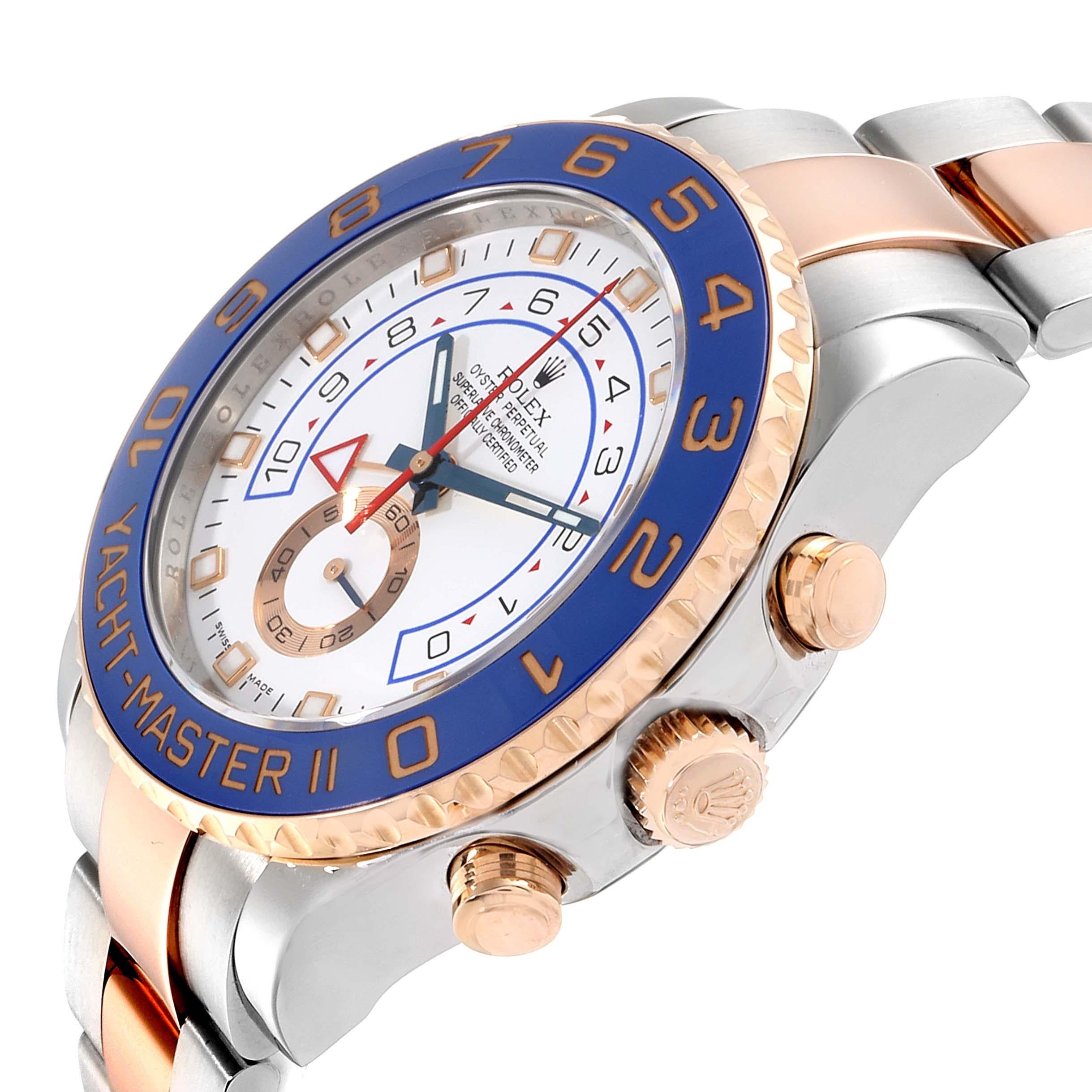 Rolex Yachtmaster II Rolesor EveRose Gold Steel Men's Watch 116681 For Sale 3