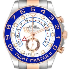 Rolex Yachtmaster II Rolesor EveRose Gold Steel Mens Watch 116681
