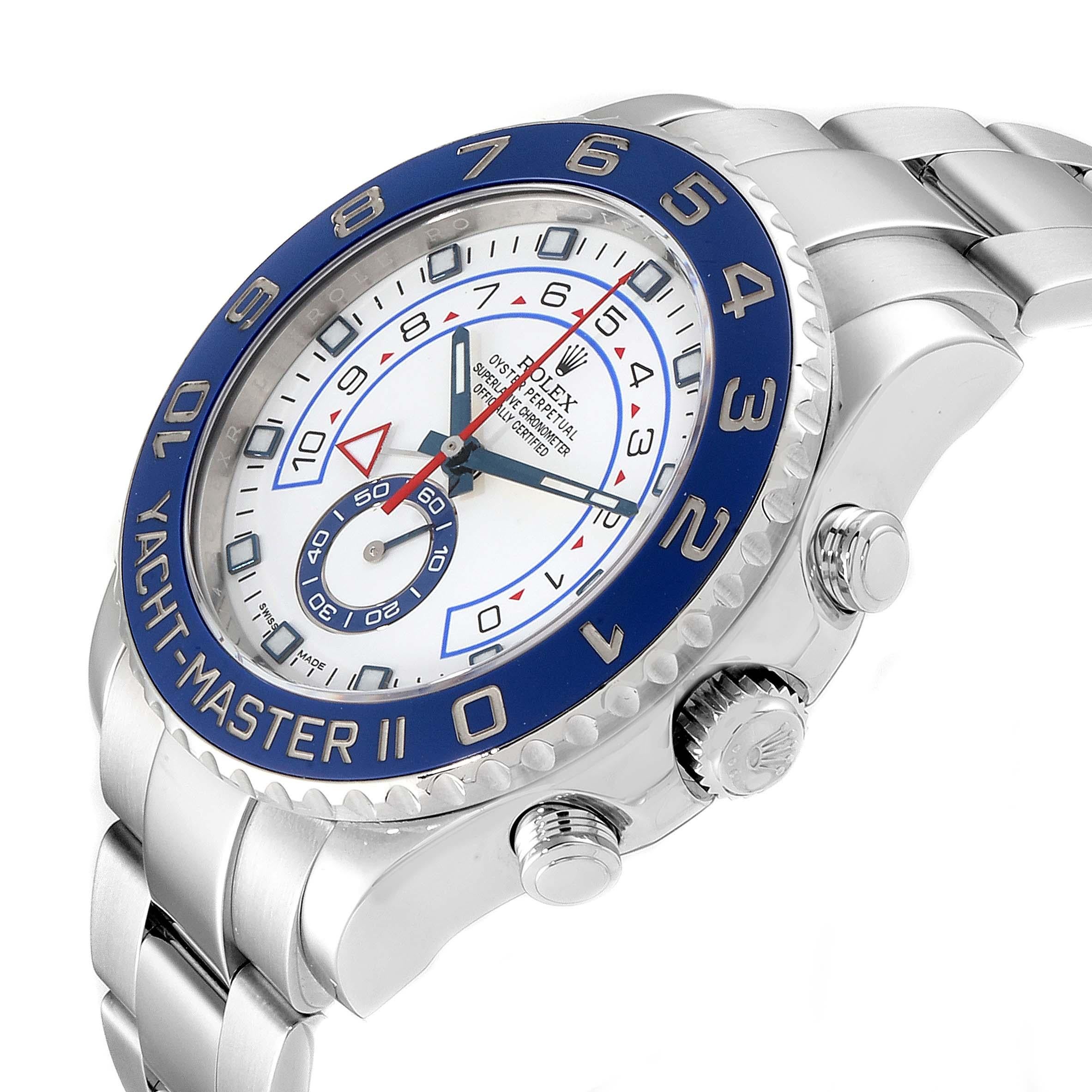 Rolex Yachtmaster II Stainless Steel Blue Bezel Men's Watch 116680 1