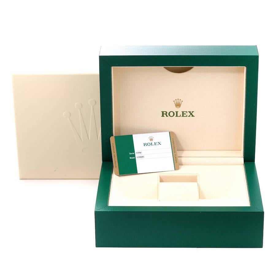 Rolex Yachtmaster II Steel Rose Gold Mens Watch 116681 Box Card 6