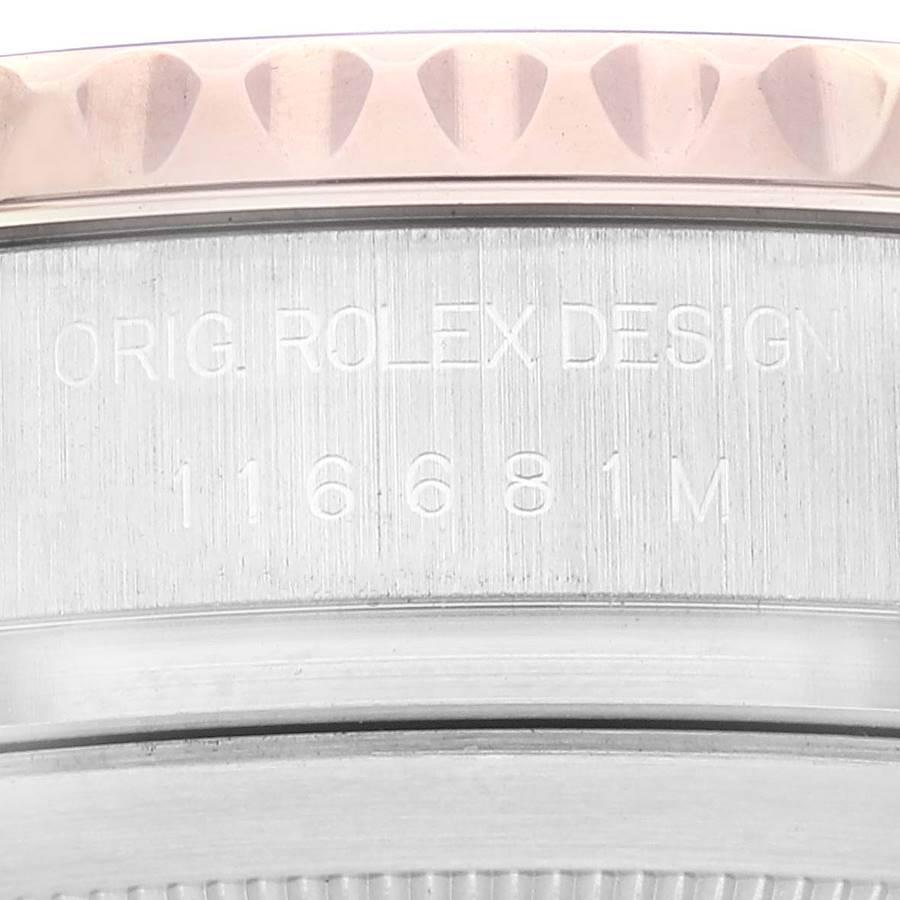 Rolex Yachtmaster II Steel Rose Gold Mens Watch 116681 Box Card 1
