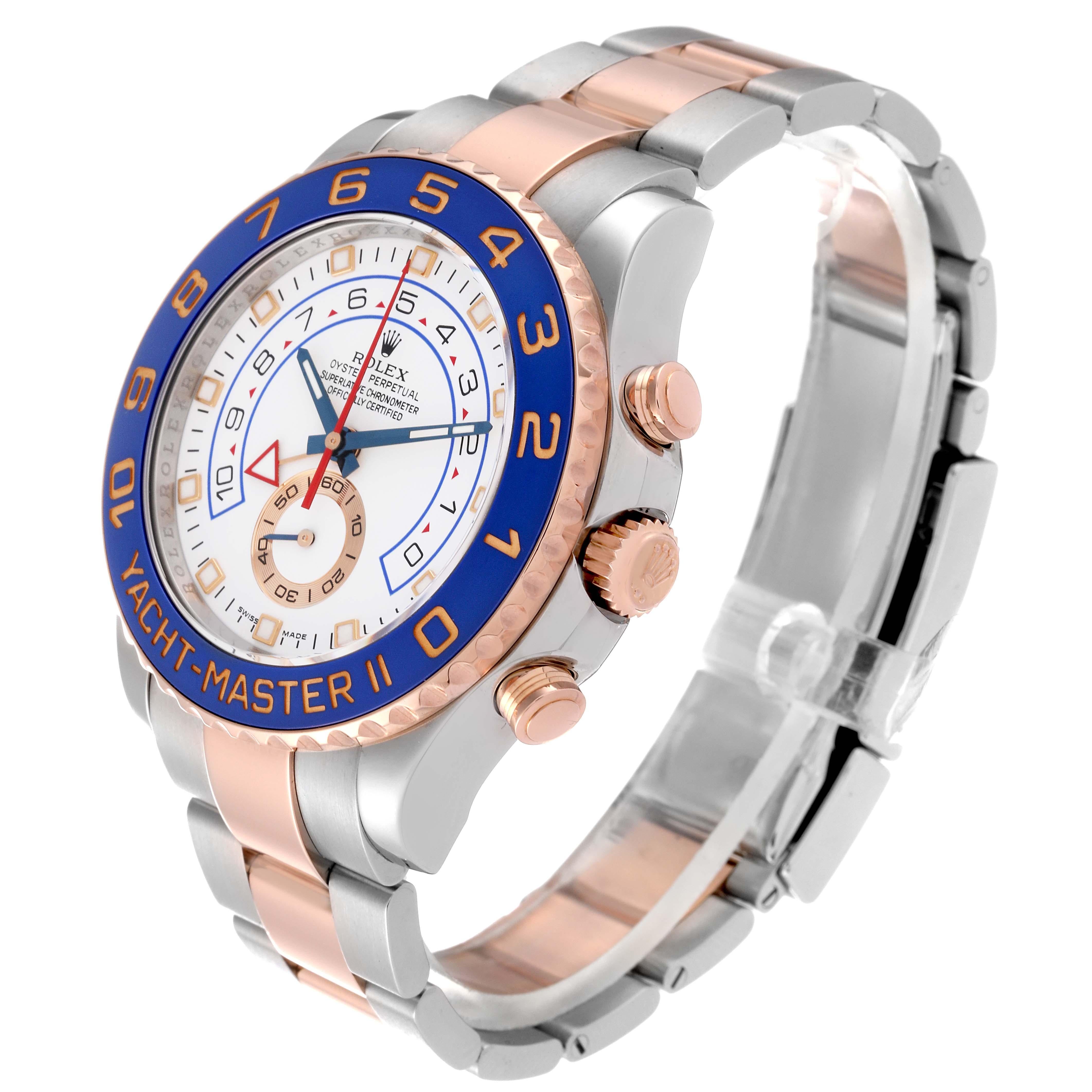 Rolex Yachtmaster II Steel Rose Gold Mens Watch 116681 For Sale 3