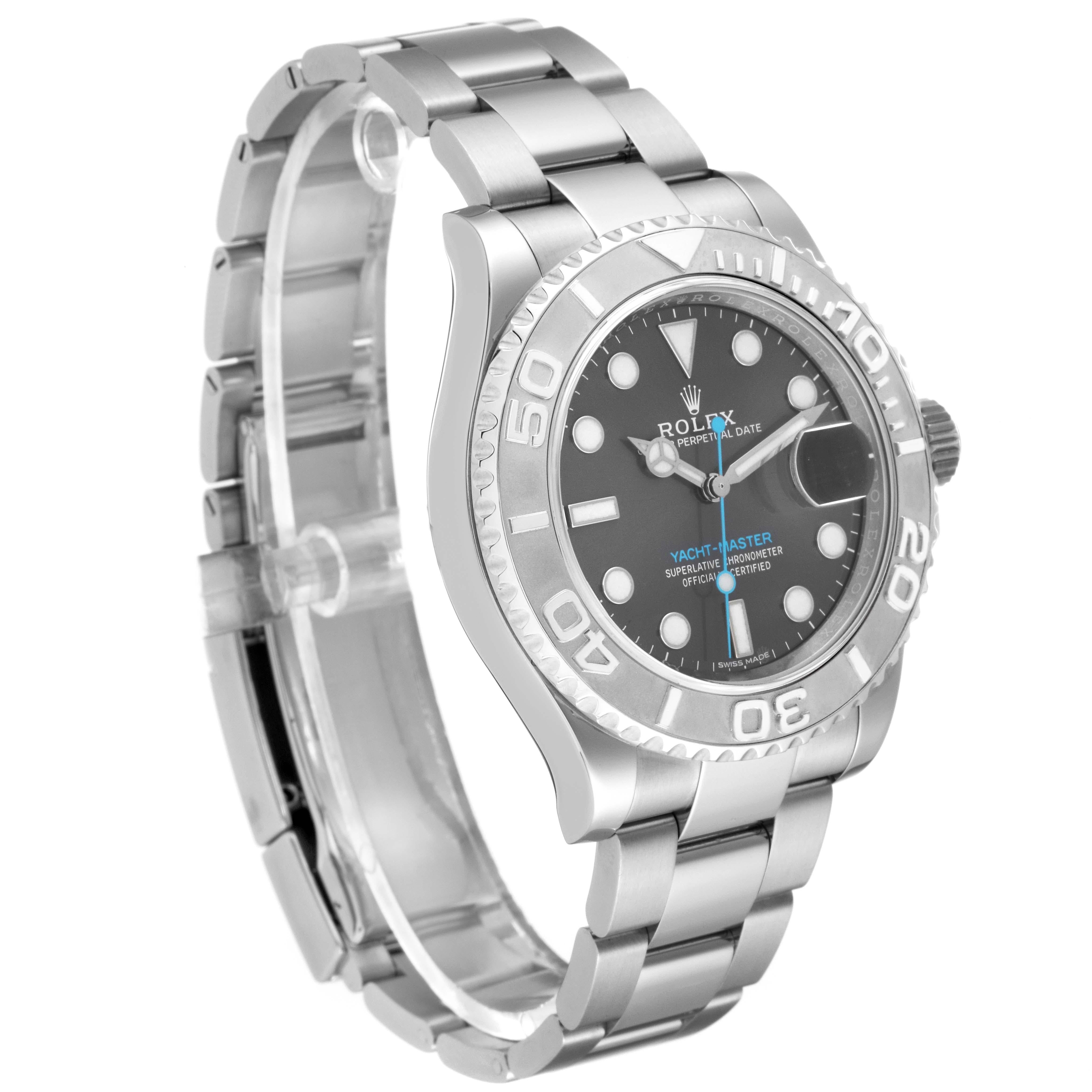 Rolex Yachtmaster Rhodium Dial Steel Platinum Mens Watch 116622 Box Card 7
