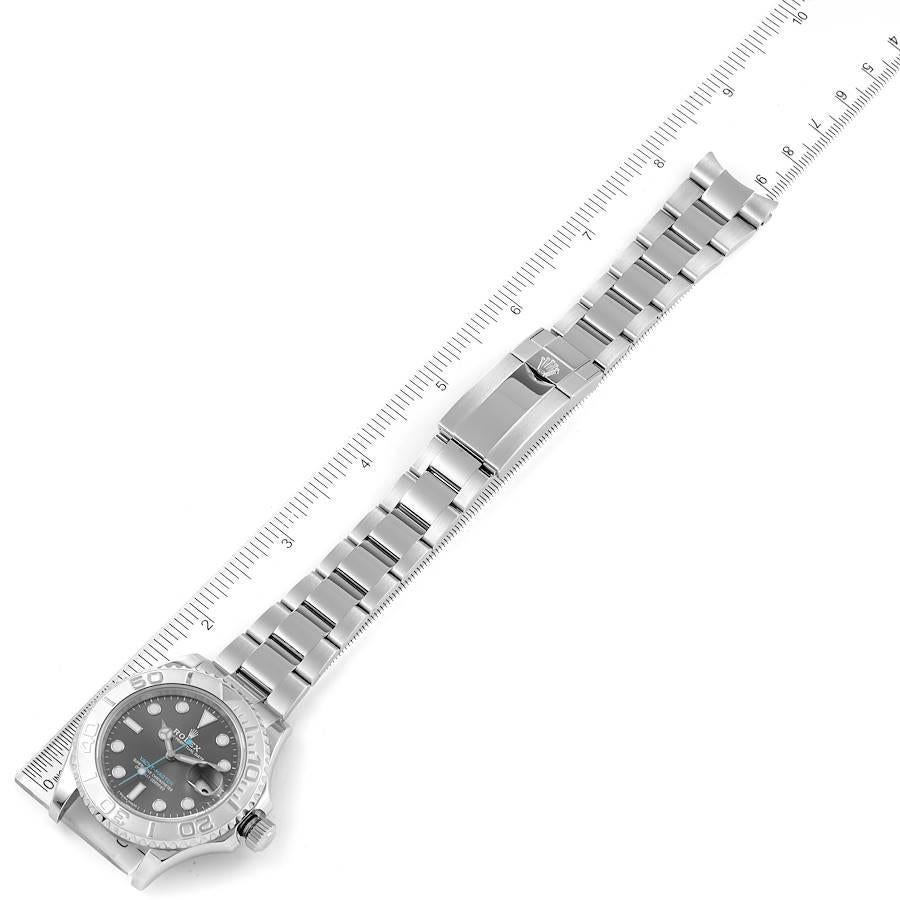 Rolex Yachtmaster Rhodium Dial Steel Platinum Mens Watch 116622 Box Card 2