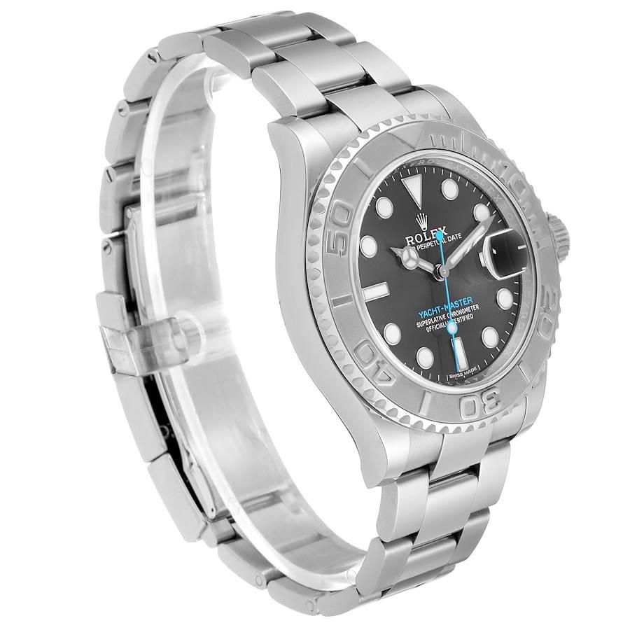 Rolex Yachtmaster Rhodium Dial Steel Platinum Men's Watch 116622 Box Papers For Sale 1