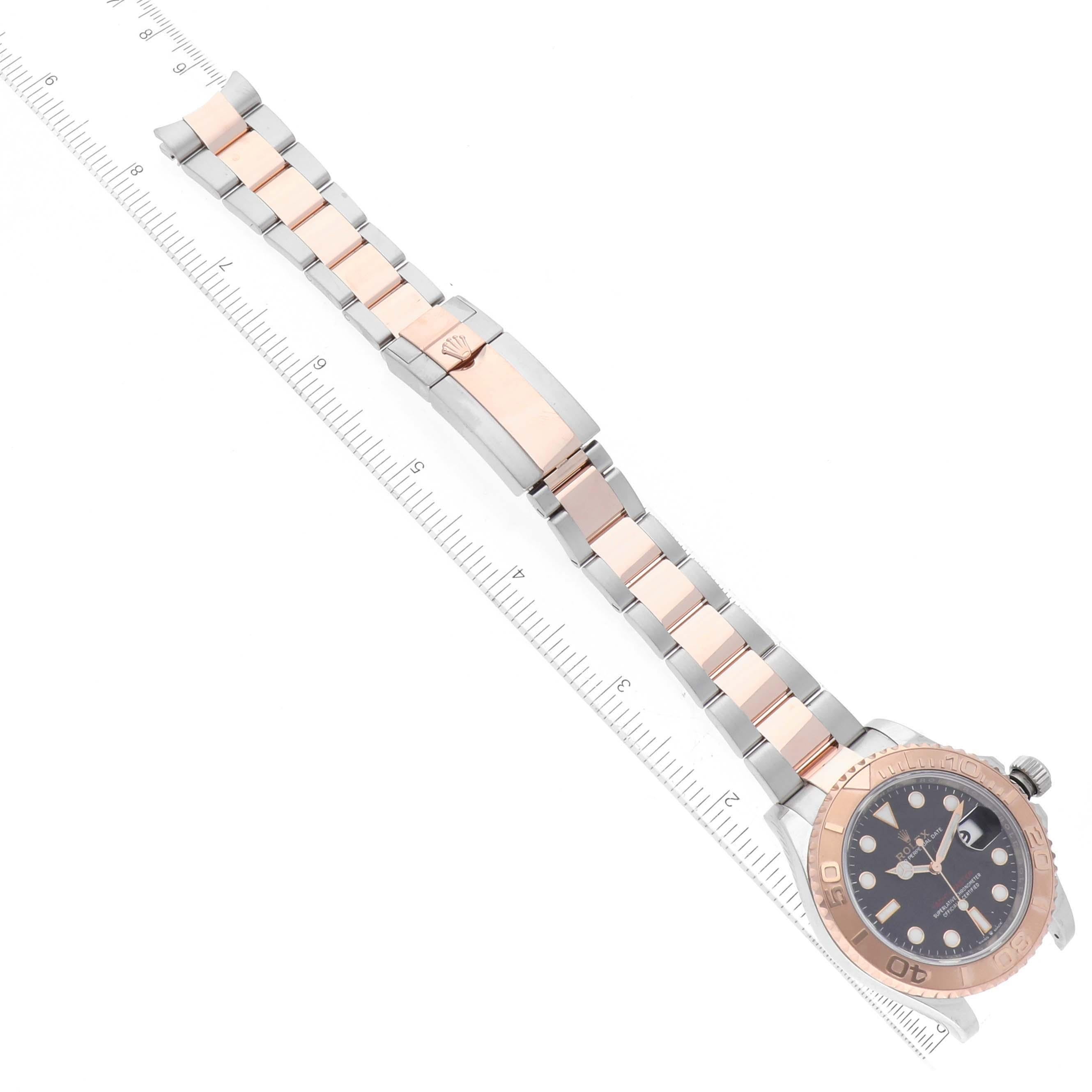 Men's Rolex Yachtmaster Rose Gold Steel Rolesor Mens Watch 126621 Box Card For Sale