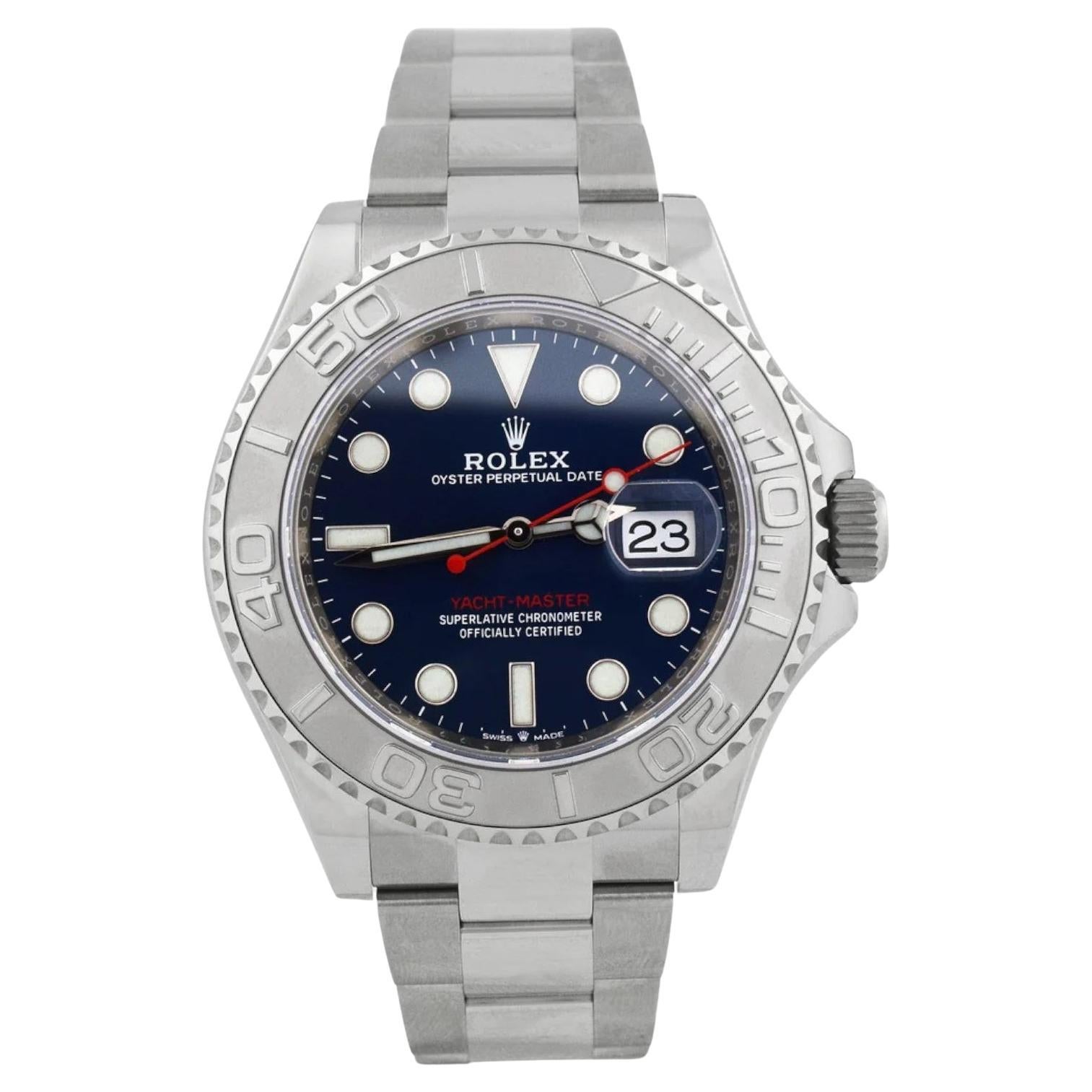 Rolex Yachtmaster Stainless Steel 40mm Blue Dot Dial Watch Reference #: 126622