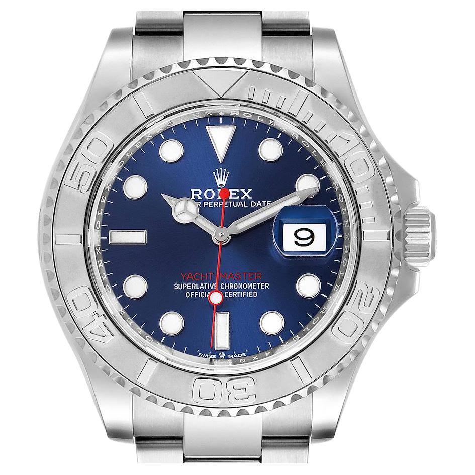 rolex yachtmaster platinum blue dial