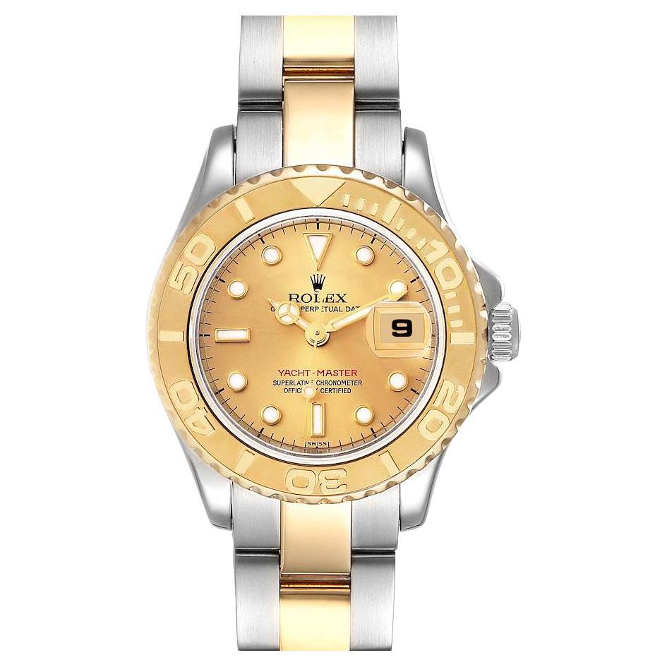 Rolex Yachtmaster 40 Steel Yellow Gold MOP Men's Watch 16623 Box Papers ...