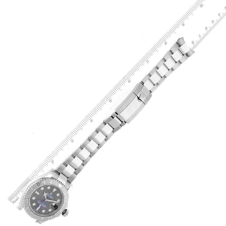Rolex Yachtmaster Stahl Platin Lünette Rhodium Zifferblatt Herrenuhr 126622 Box Kartenetui 7