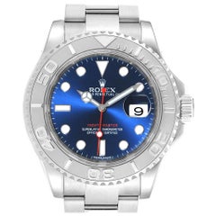 Rolex Yachtmaster Steel Platinum Blue Dial Men's Watch 116622