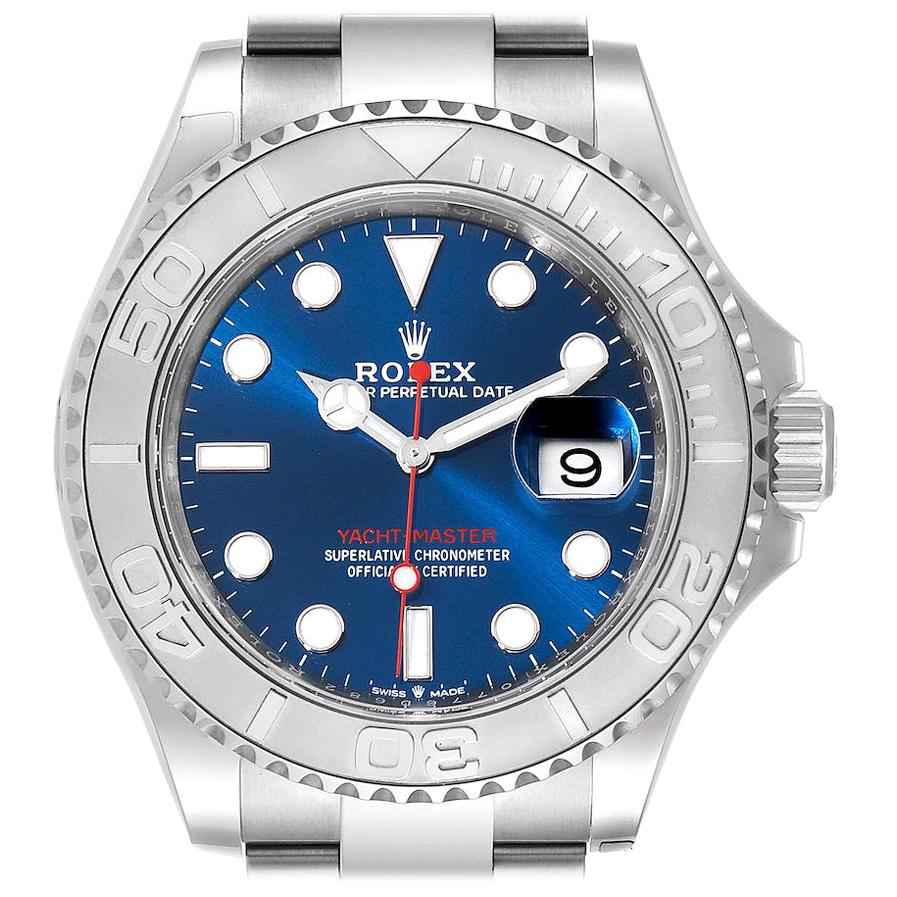Rolex Yachtmaster Steel Platinum Blue Dial Men’s Watch 126622 Unworn