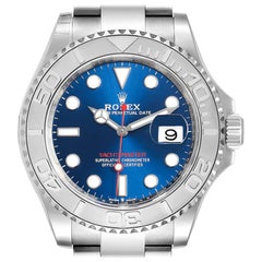Rolex Yachtmaster Steel Platinum Blue Dial Men's Watch 126622 Unworn
