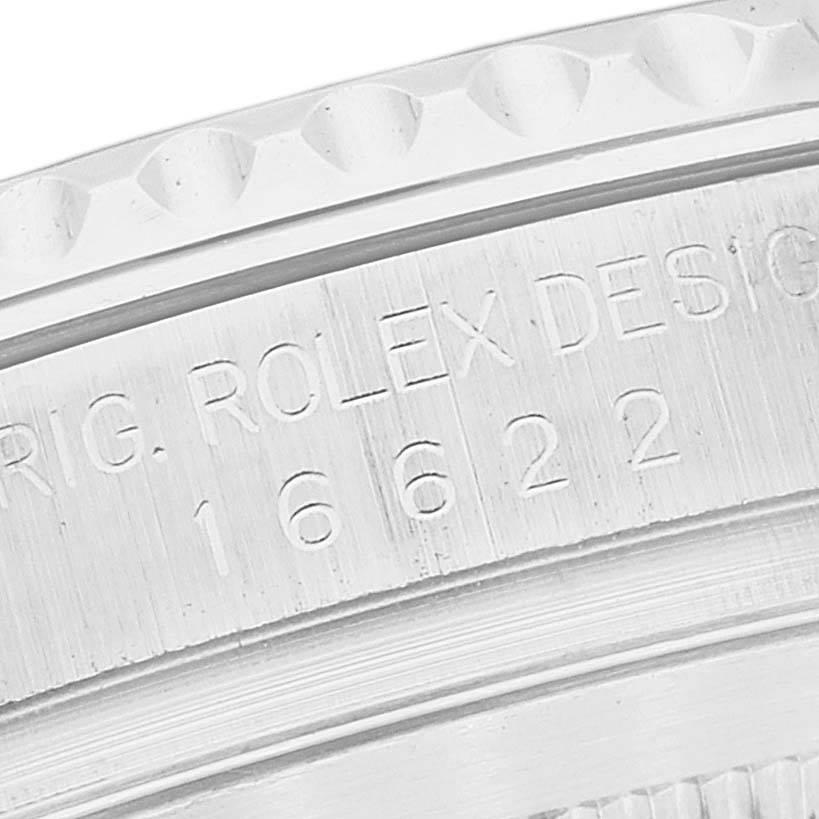 Rolex Yachtmaster Herrenuhr aus Stahl mit Platin-Zifferblatt und Platin-Lünette 16622 Box mit Papieren im Angebot 3