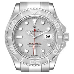 Rolex Yachtmaster Herrenuhr aus Stahl mit Platin-Zifferblatt und Platin-Lünette 16622 Box mit Papieren