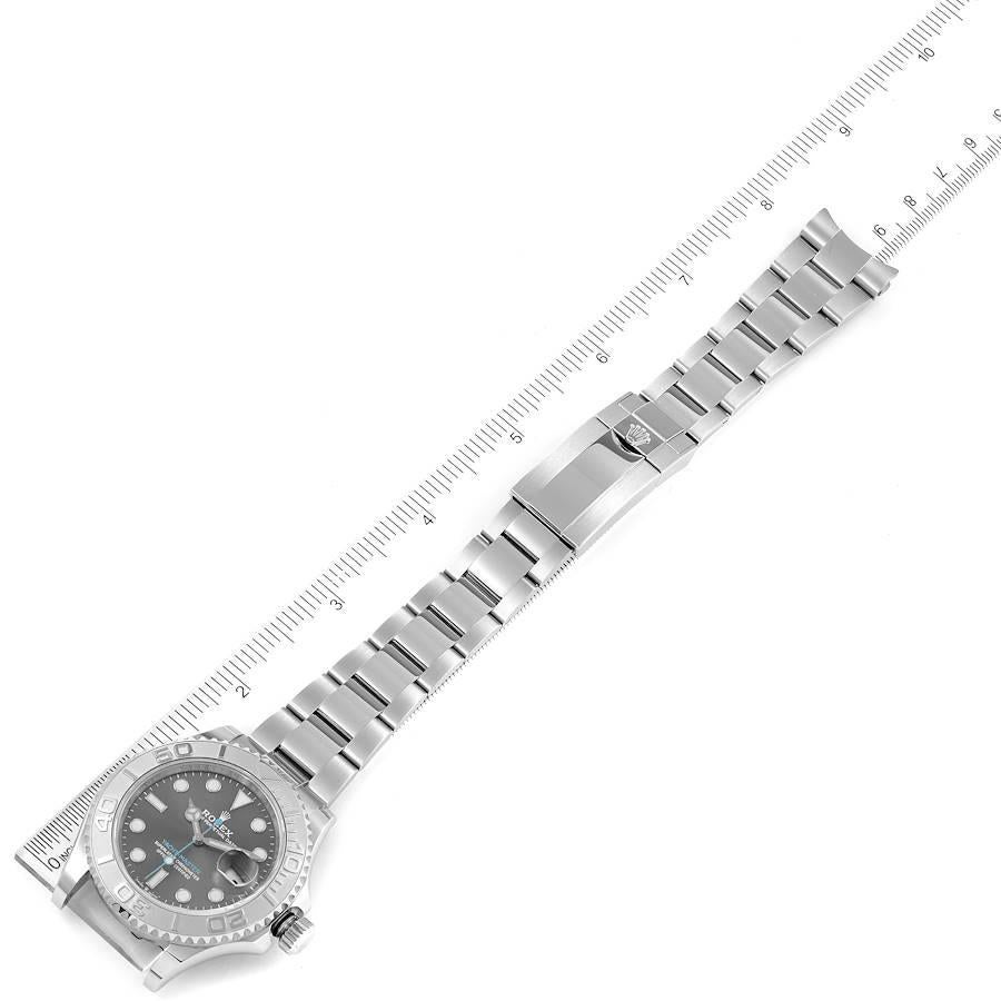 Rolex Yachtmaster Steel Platinum Rhodium Dial Mens Watch 126622 Box Card For Sale 3