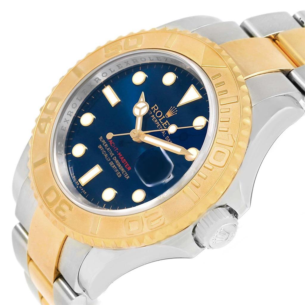 rolex yachtmaster gold blue
