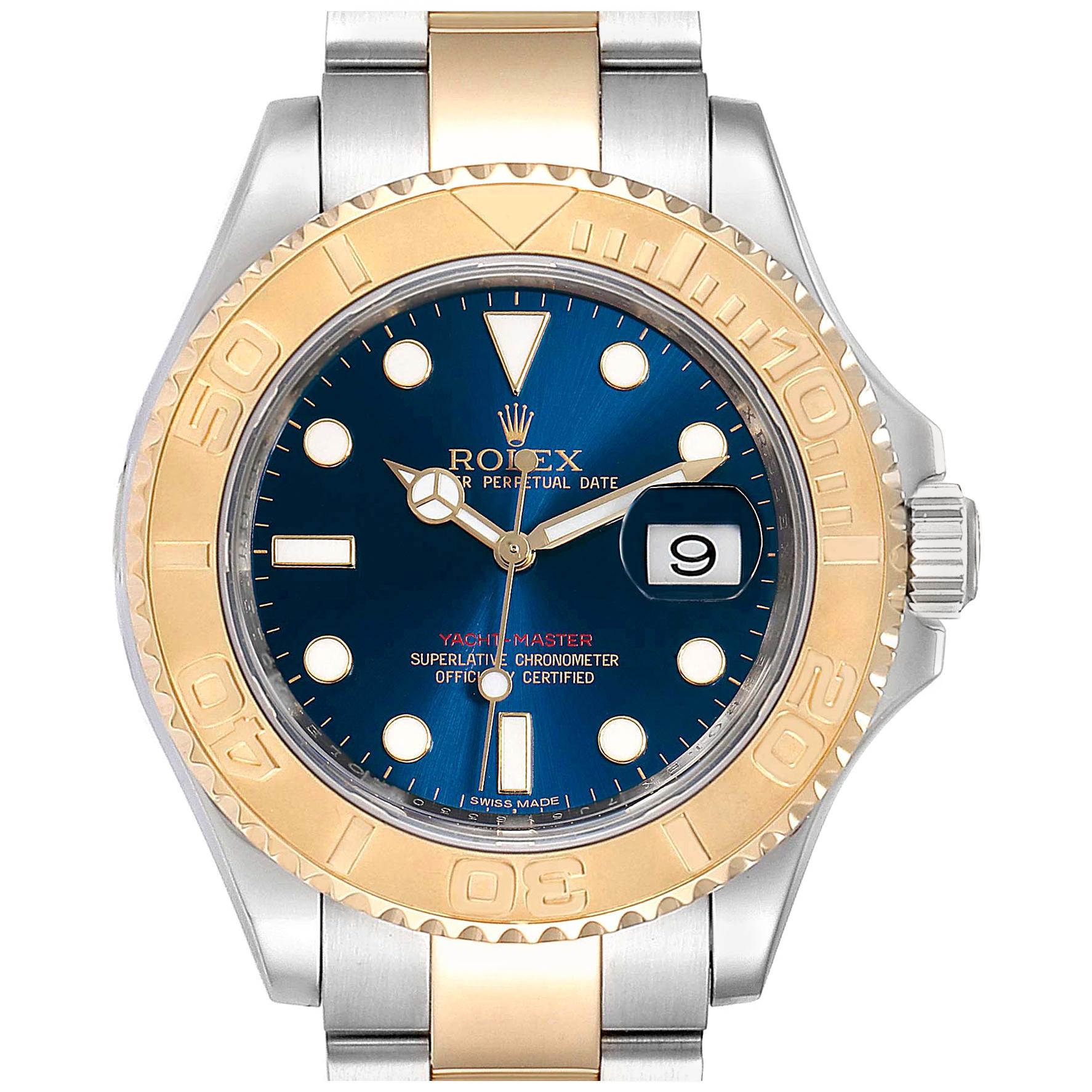 Rolex Yachtmaster Steel Yellow Gold Blue Dial Men s Watch 16623 For Rolex Yachtmaster Steel Yellow Gold Blue Dial Men s Watch 16623 For