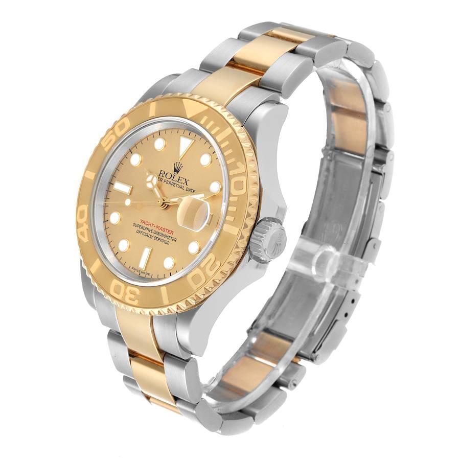 Rolex Yachtmaster Steel Yellow Gold Champagne Dial Mens Watch 16623 Box ...