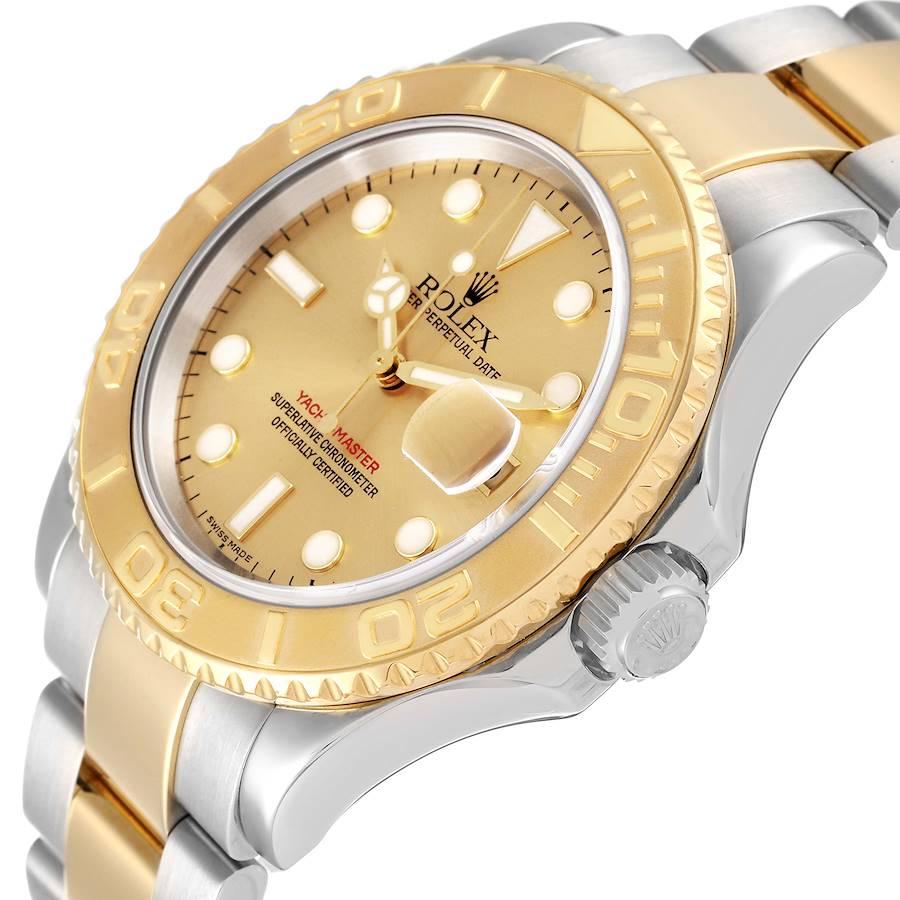 Rolex Yachtmaster Steel Yellow Gold Champagne Dial Mens Watch 16623 For ...