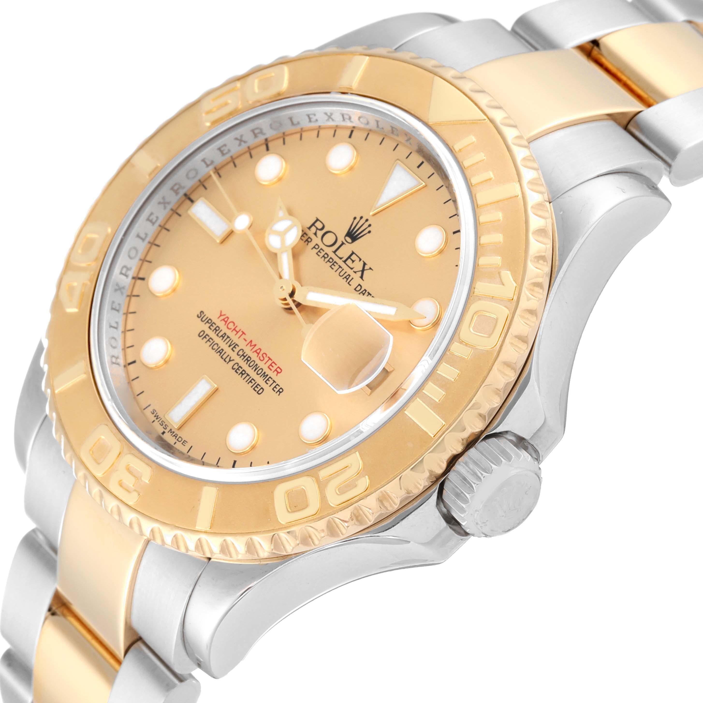 Rolex Yachtmaster Steel Yellow Gold Champagne Dial Mens Watch 16623 For Sale 1