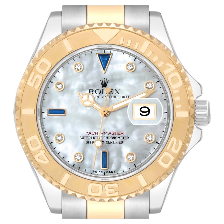 Rolex Yachtmaster Acciaio Oro Giallo Diamante Zaffiro Serti