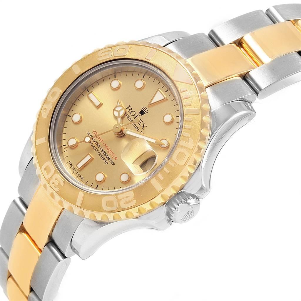 Rolex Yachtmaster Steel Yellow Gold Ladies Watch 69623 Box Papers For Sale 2