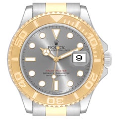 Rolex Yachtmaster Steel Yellow Gold Slate Dial Mens Watch 16623 Box Card