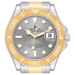 Used Rolex Yachtmaster Steel Yellow Gold Slate Dial Mens Watch 16623 Box Card