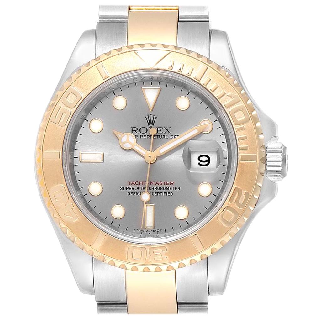 Rolex Yachtmaster Steel Yellow Gold Slate Dial Men's Watch 16623