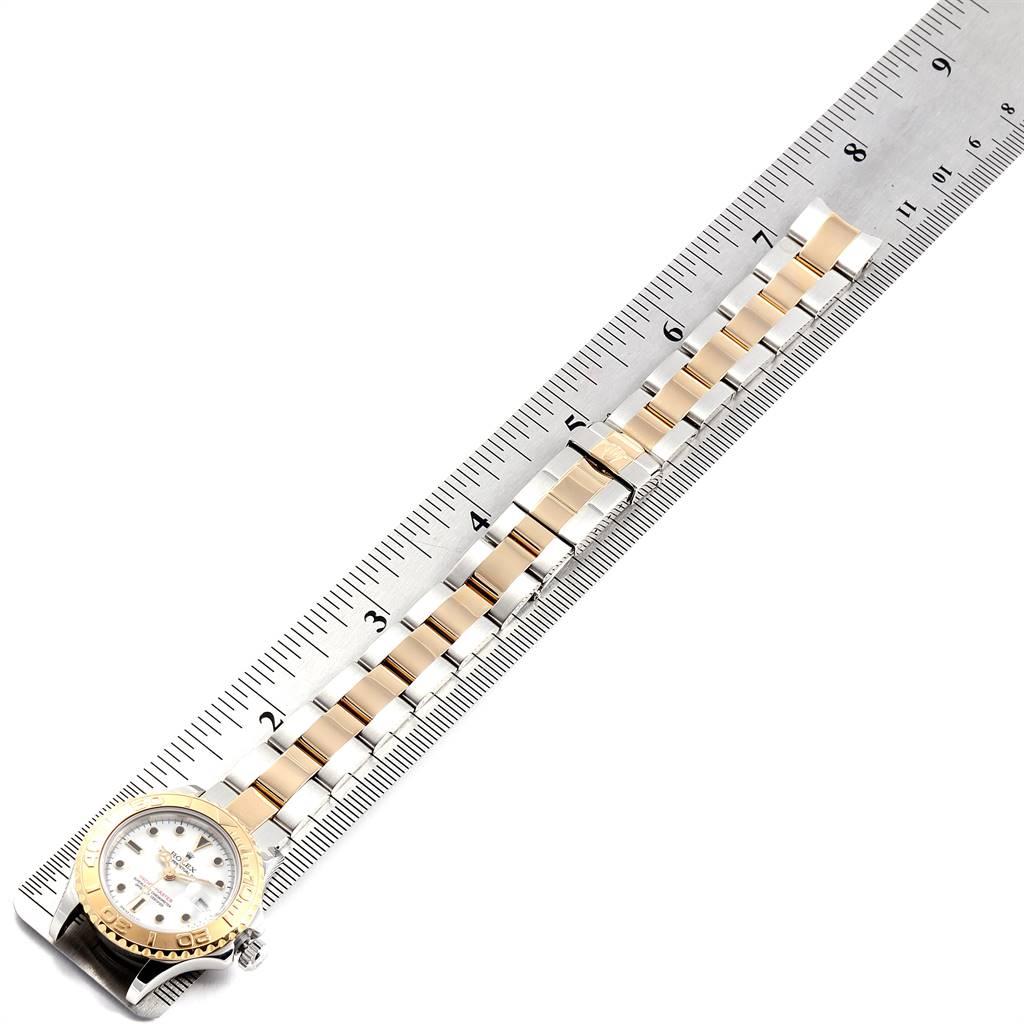 Rolex Yachtmaster Steel Yellow Gold White Dial Ladies Watch 69623 For Sale 4