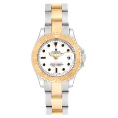 Rolex Yachtmaster Steel Yellow Gold White Dial Ladies Watch 69623