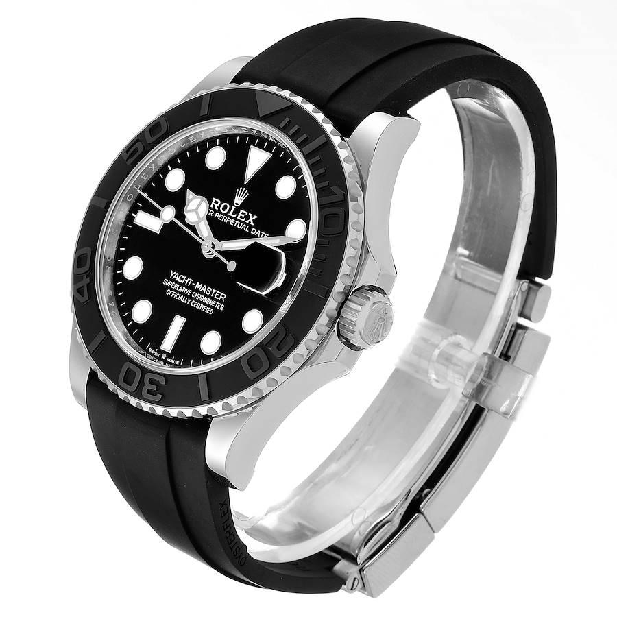 Rolex Yachtmaster White Gold Black Rubber Strap Men's Watch 226659 Box Card For Sale 1