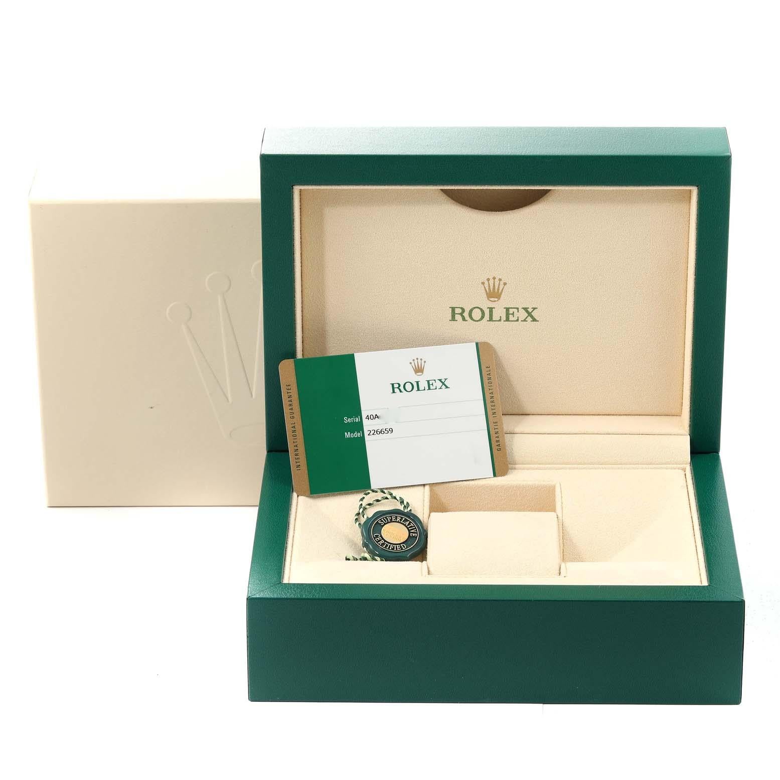 Rolex Yachtmaster White Gold Oysterflex Bracelet Mens Watch 226659 Box Card 5