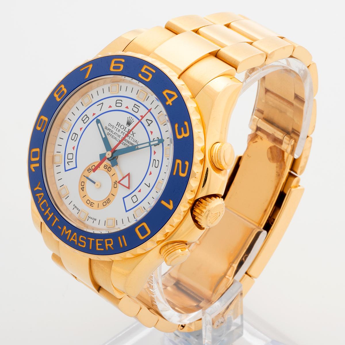 Women's or Men's Rolex Yachtmaster Wristwatch Ref 116688. 18ct Yellow Gold, 44mm Case, YEar 2016 For Sale