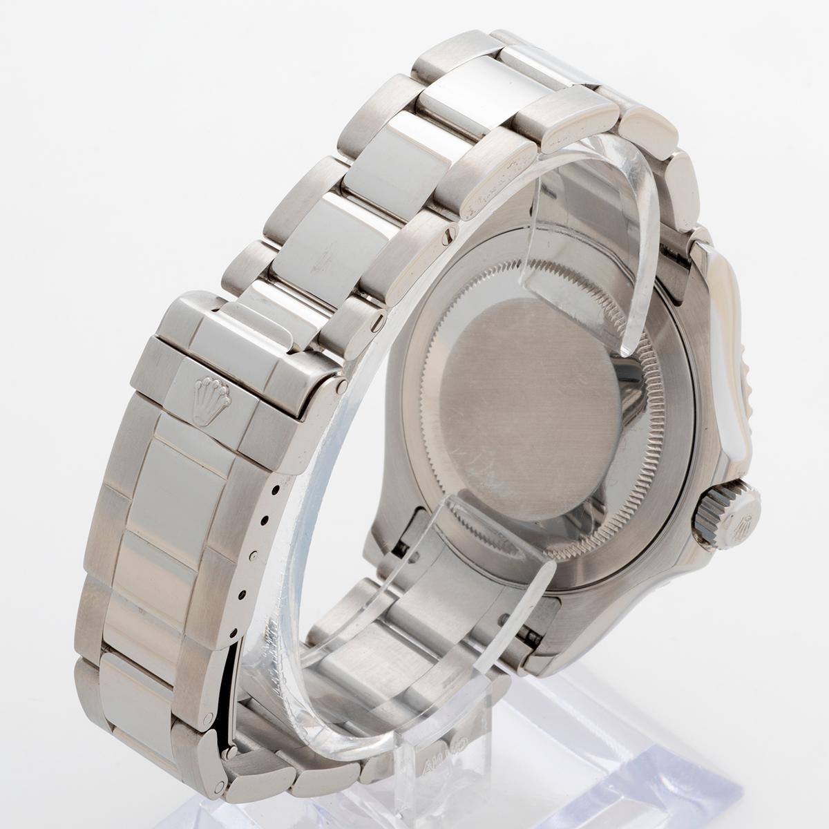 Women's or Men's Rolex Yachtmaster Wristwatch Ref 16622. Platinum Bezel, Discontinued, Yr 2003. For Sale