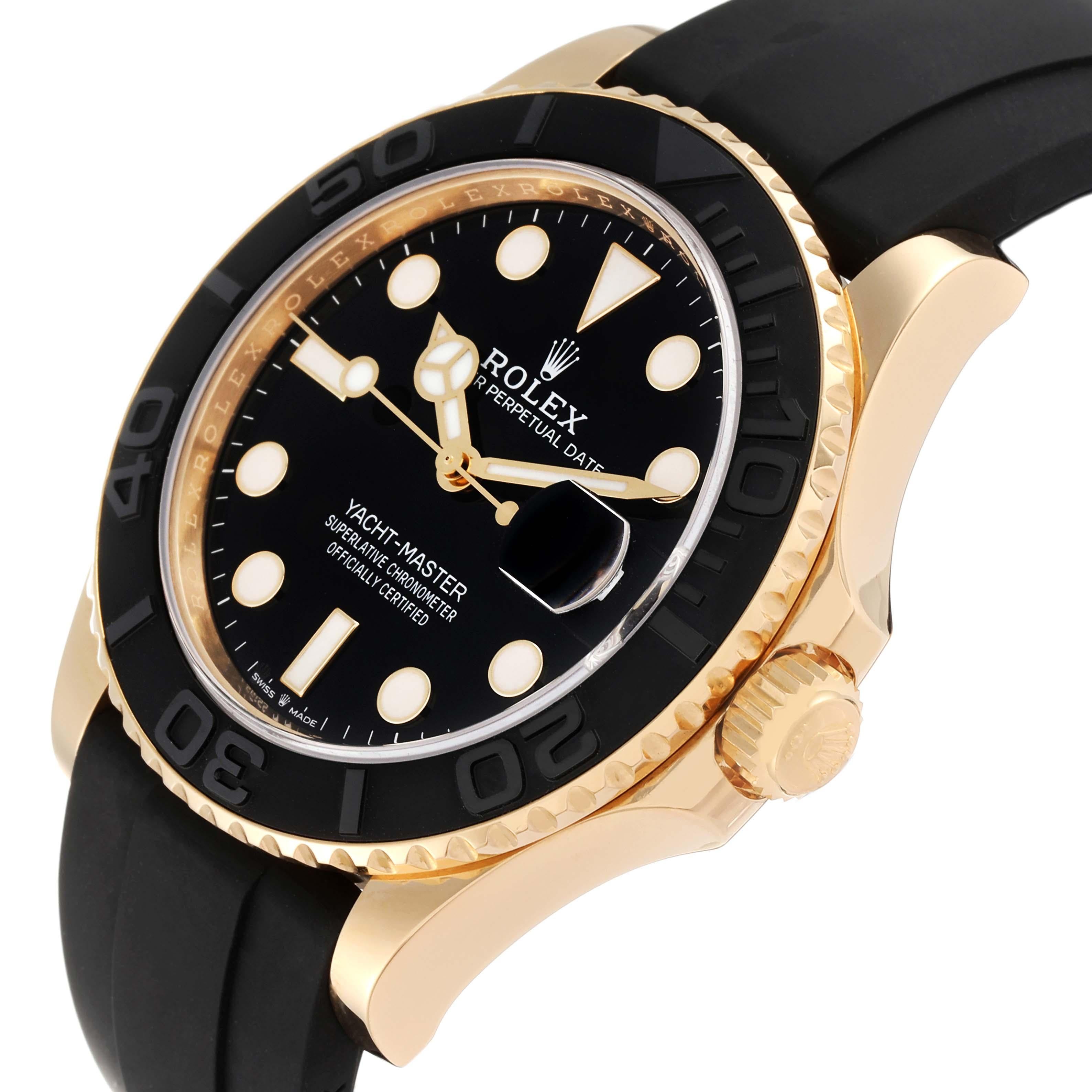 Rolex Yachtmaster Yellow Gold Oysterflex Bracelet Mens Watch 226658 Box Card 1