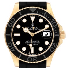 Rolex Yachtmaster Yellow Gold Oysterflex Bracelet Mens Watch 226658 Box Card